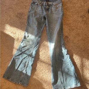 urban outfitters low rise flare jeans
